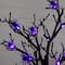 2ft. Pre-Lit Artificial Halloween Spider Twig Tree with 24 Purple LED Lights